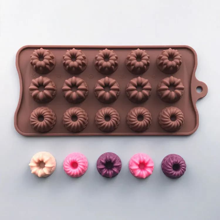 Stampo da forno per fiori Stampo in silicone per caramelle al cioccolato fai-da-te Stampo in resina per gesso e argilla