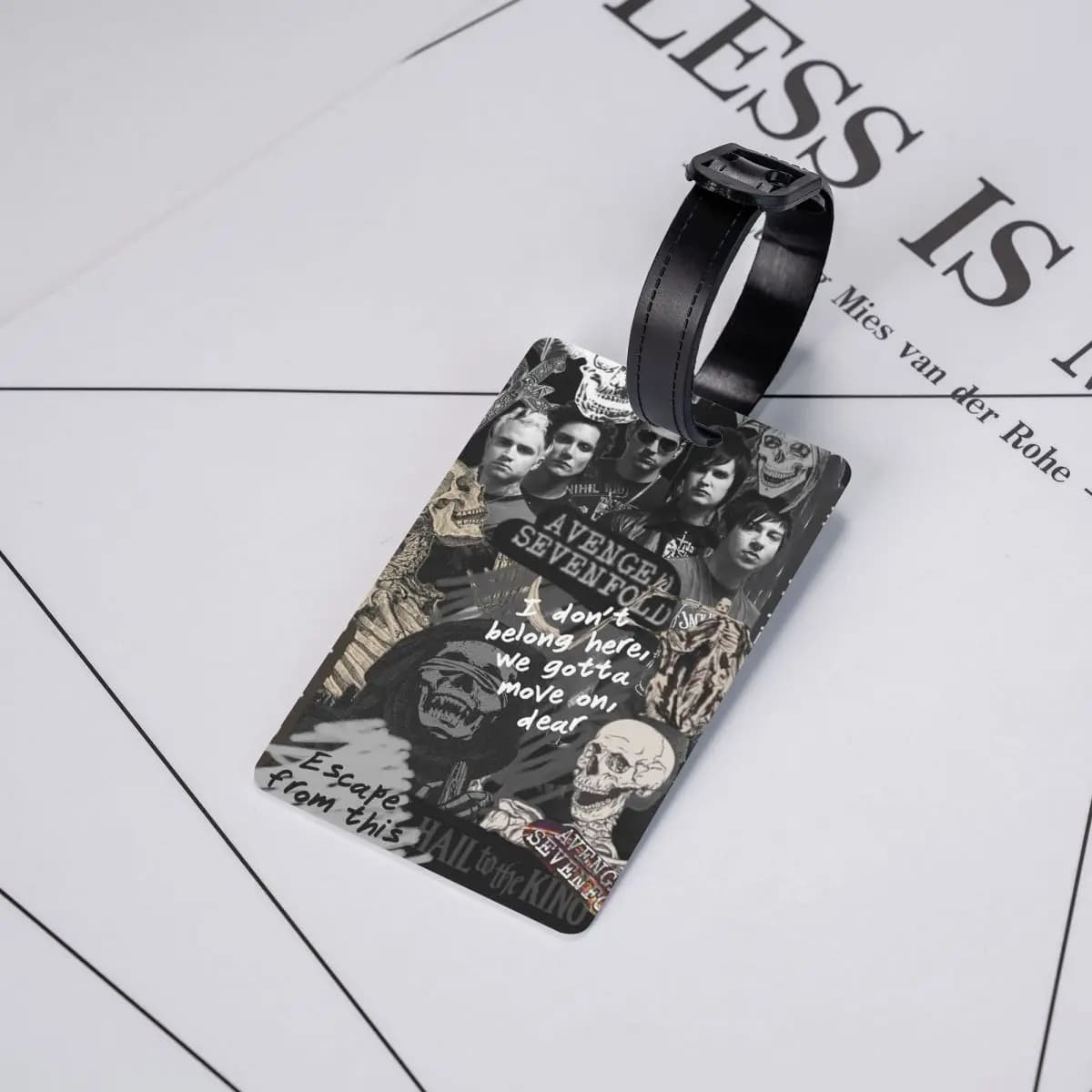 Etichette per Bagagli Avenged Sevenfold, Accessori per Valigie, Tag per Bagaglio da Viaggio, Porta Etichetta con Nome e Indirizzo
