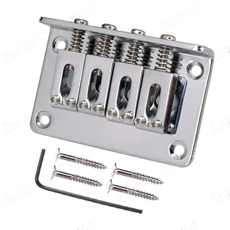 Piccolo ponte per chitarra a quattro corde Ponte per corde Chitarra per ukulele Ponte fisso Lunghezza scheda per corde 60MM