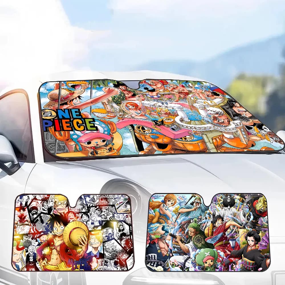 Anime O-One Pieces Parabrezza Parasole Per Auto SUV Camion Finestrino Anteriore Parasole Accessorio Visiera Protezione Scudo Copertura
