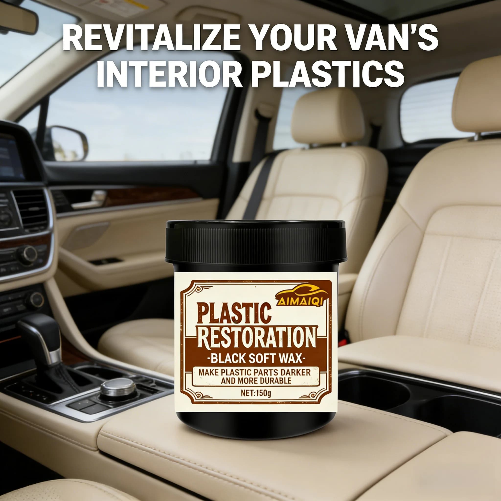 Rinnovatore per plastica auto e cera per pneumatici - Ripristina la lucentezza di paraurti, passaruota e pneumatici, soluzione professionale per la cura dell'auto