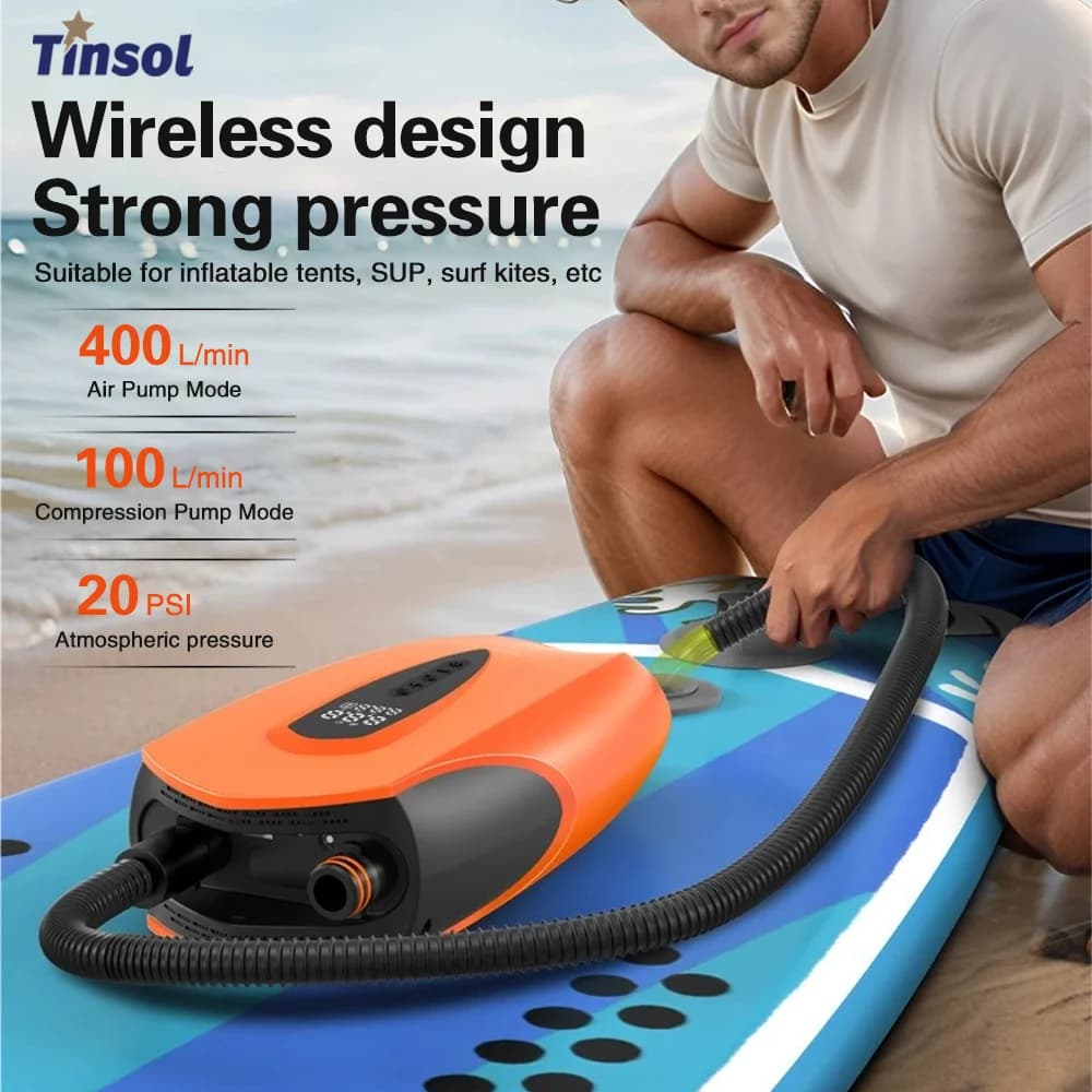 Nuova Pompa Elettrica Gonfiabile 20PSI 2026 con Spegnimento Automatico per Tavole da Paddle, Surf e Kayak
