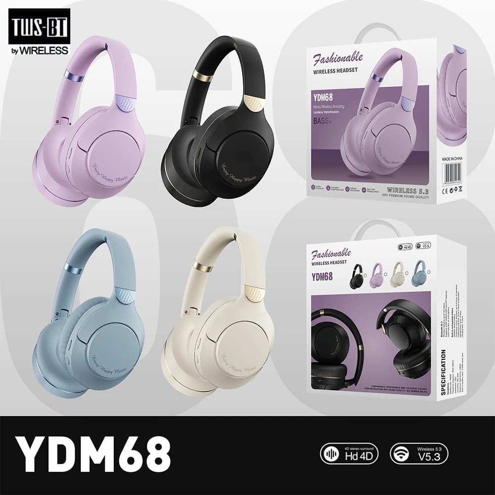 Cuffie Bluetooth 5.3 originali Hi-Res Audio Over-Ear auricolari Bluetooth Wireless cuffie Stereo professionali supporto TF card