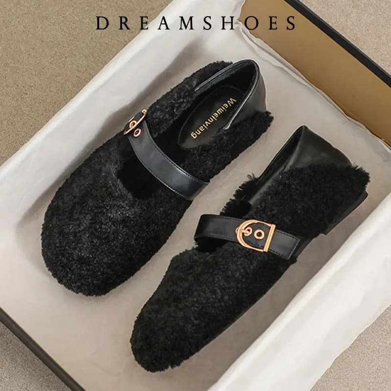 Women's Casual Autumn Casual Gymnastics Mocassini Fashion Little Deep Shoes Low Fur Shoes Autumn Winter New stylish comfortable shoes