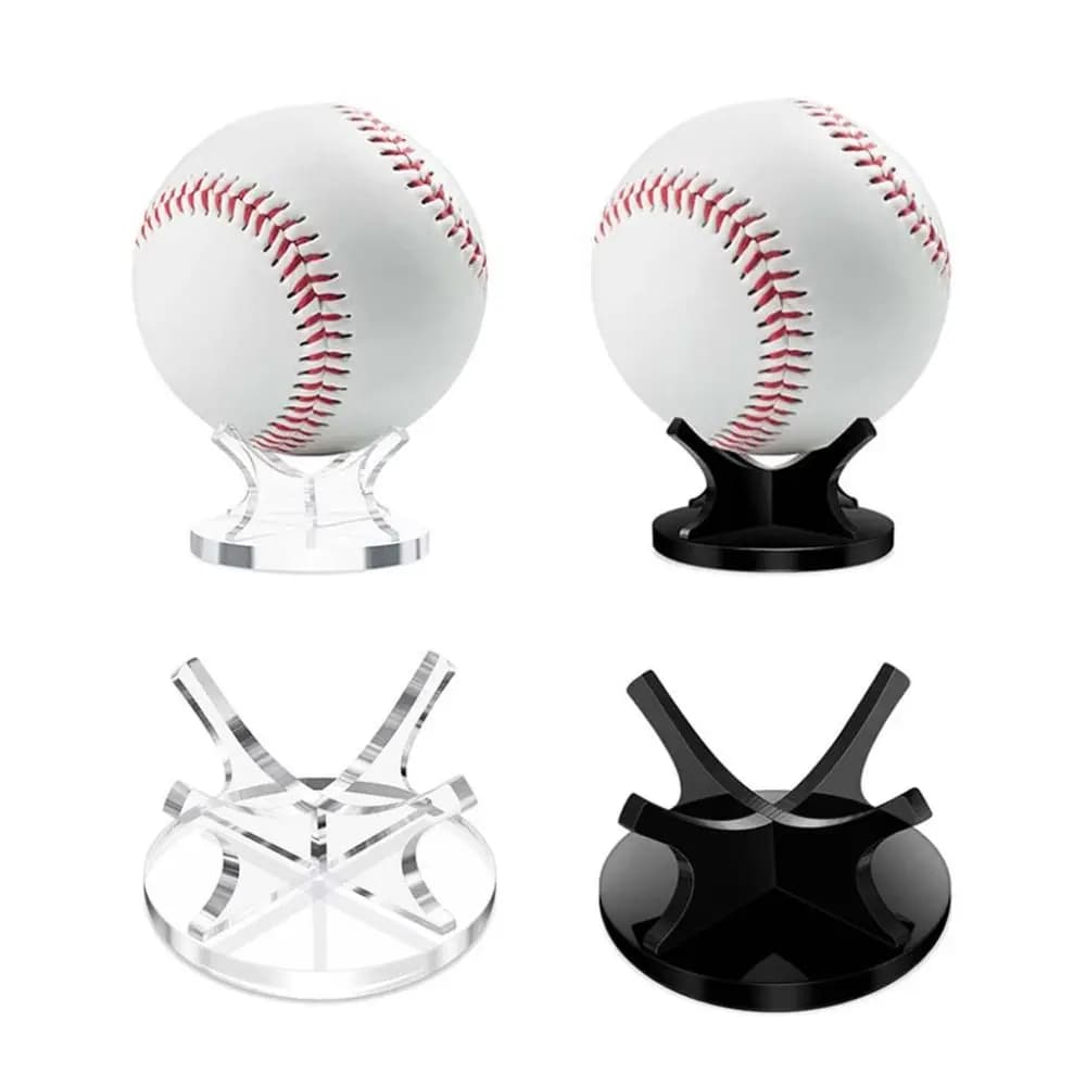 Espositore per Palloni da Basket in Acrilico Trasparente, Supporto Stabile e Impermeabile per Palline da Baseball e Golf