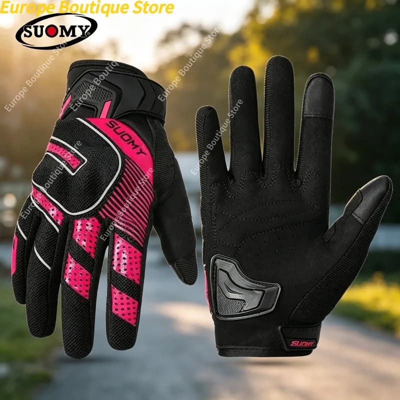 Guanti da moto estivi con assorbimento degli urti, guscio protettivo, traspiranti, anti-caduta, resistenti all'usura, da corsa, per uomo e donna