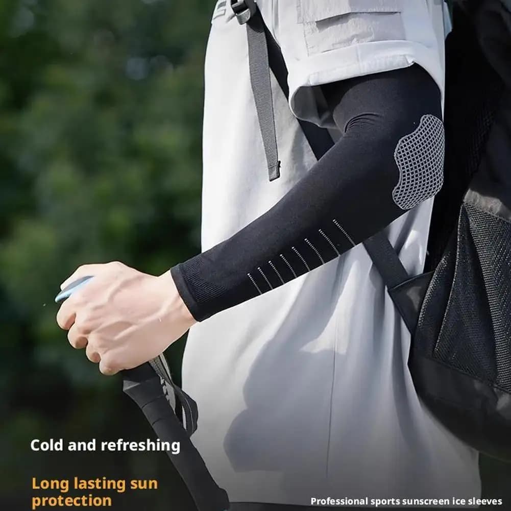 1 Summer Couple UPF50 + Sleeves Arm Feeling Freshness Breathable Ice Silk Cycling Sleeve Race Fishing Sun Protection Arm Support Unisex New