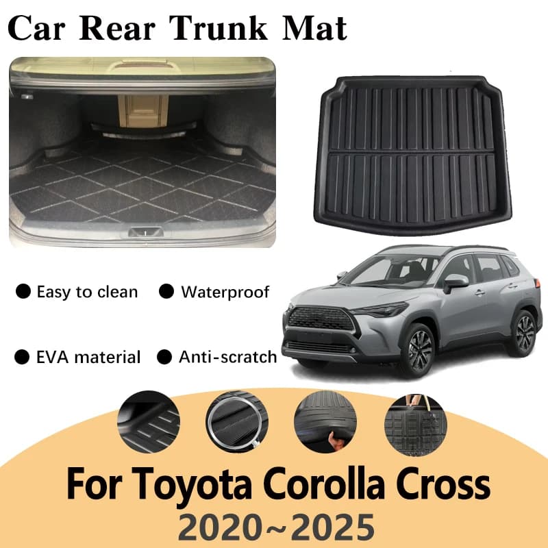 Tappetini per bagagliaio posteriore per auto per Toyota Corolla Cross Hybrid Accessori XG10 2020 ~ 2025 2024 2022 Materiale EVA Vassoio da pavimento Liner Parte auto