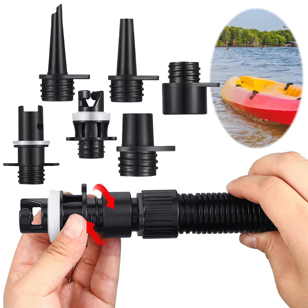 6Pcs Kayak Air Pump Tube Adaptor Inflatable Boat SUP Pump Adapter Air-Pump Hose Connector Paddle SUP Board Boat Accessories