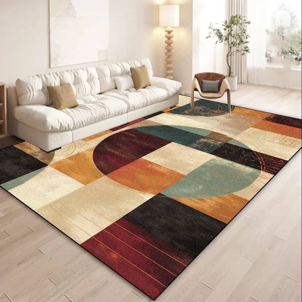 Decorazione della casa Tappeti astratti Soggiorno Tappeti geometrici semplici Hall Divano Area Tappetino Camera Porta Corridoio Decor Tappeto
