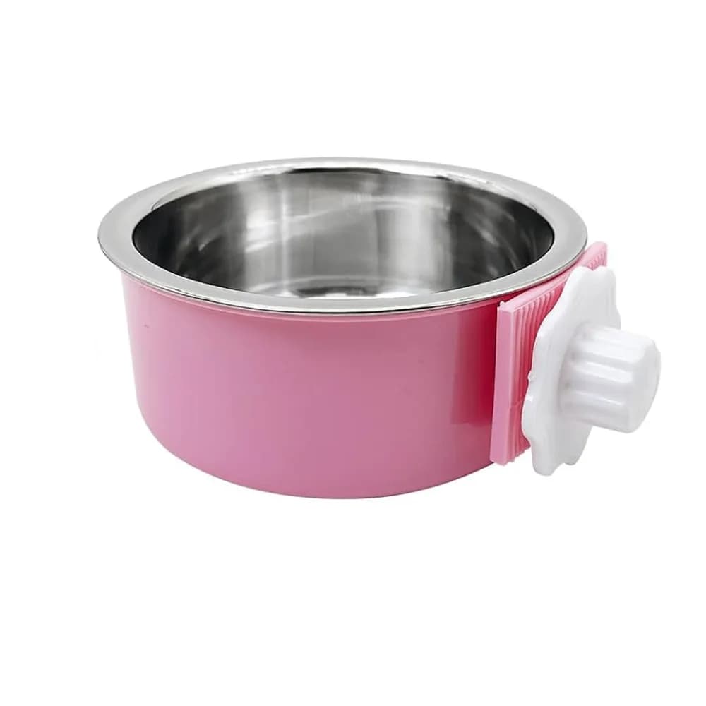 Removable Hanging Pet Bowl Anti-Upset Design Coop Cup Stainless Steel Dog Bowl Easy Clean Fixed Design Food Water Feeder For Pet