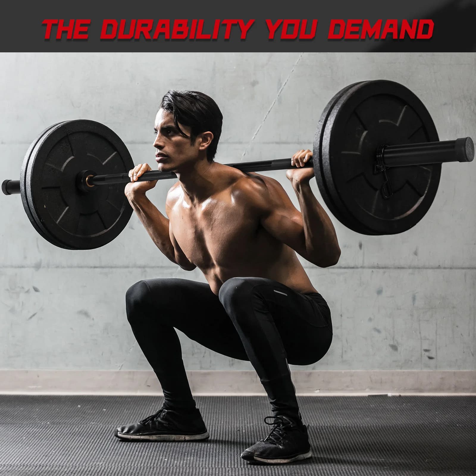Set of 2,2 m gym barbells with 2 spring barbells, universal rods for strength training, squat, bench and ground racks