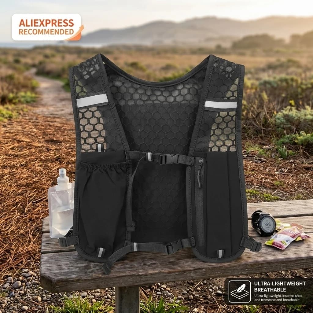Gilet idrico riflettente leggero per corsa, borsa pettorale porta borraccia, custodia portatile per telefono, per uomo e donna