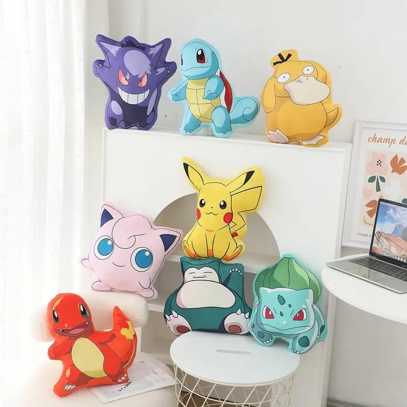 Pokemon Stuffed Plush Toys Kawaii Pikachu Gengar Bulbasaur Charmander Squirtle Anime Doll Cushion Peluche Dolls Xmas Gift