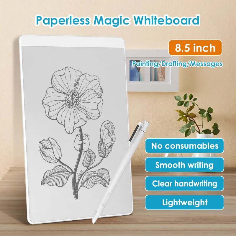 Multi-Size Options Ink-Free Writing Tablet, Magnetic Erasable Drawing Board for Home Graffiti
