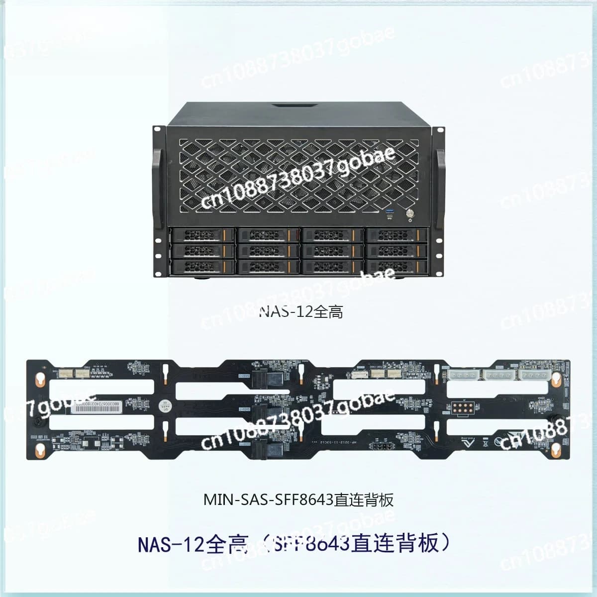 12-Disk for NAS Chassis Rack Storage Server 360 Water Cooling Support for ATX main board power full height card slot