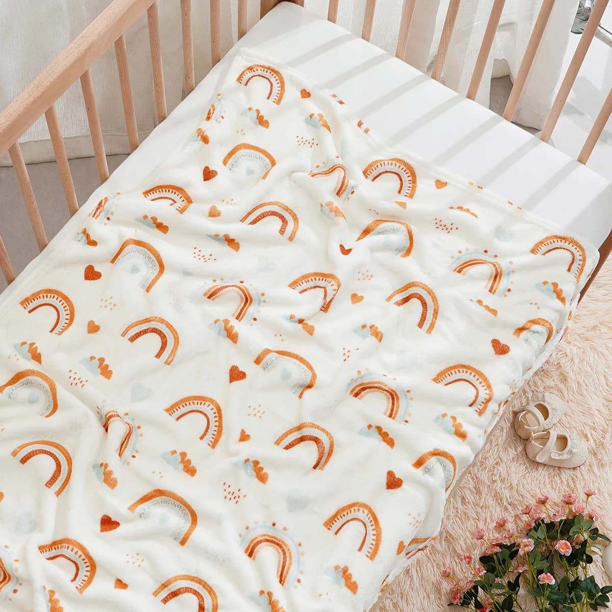 Elinfant 1 PC Coperta per bambini Flanella in pile Trapunta calda per biancheria da letto neonato Swaddle Wrap Flanella Morbida coperta per passeggino