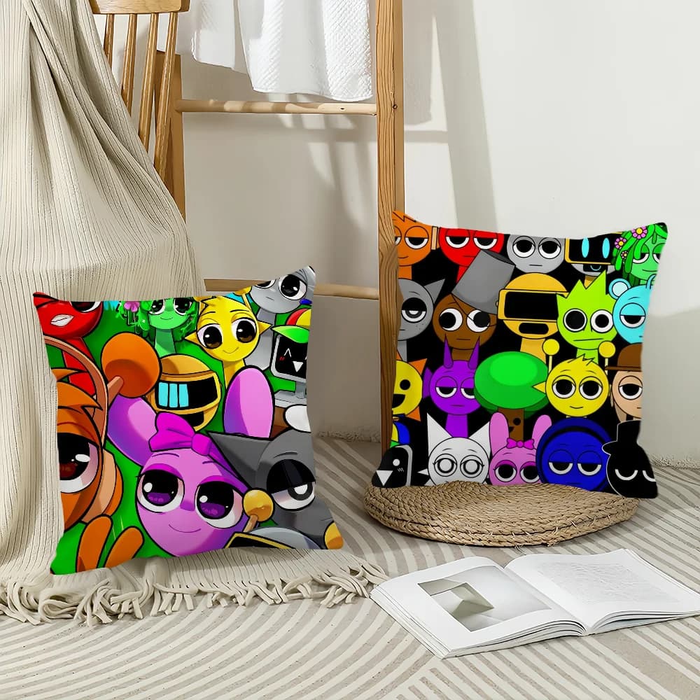 Game Sprunki Incredibox Pillow pillow cover for home suitable for office sofa suitable for all seasons