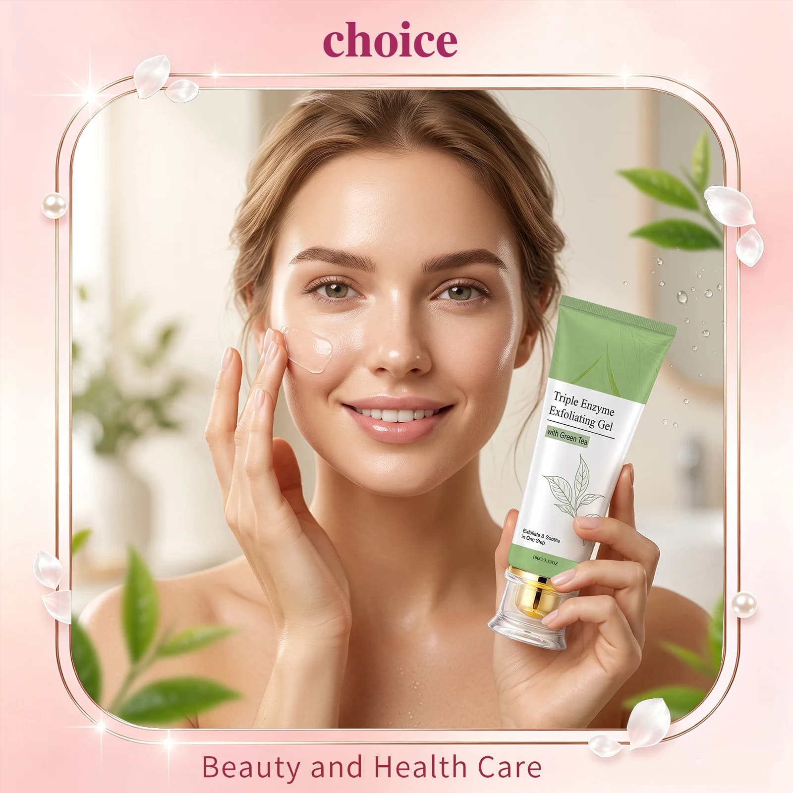 Green Tea Exfoliating Gel Deep Clean Pores Blackheads Refine Skin Brighten Dark Spot Moisturizing Peeling Scrub Facial Care Gel