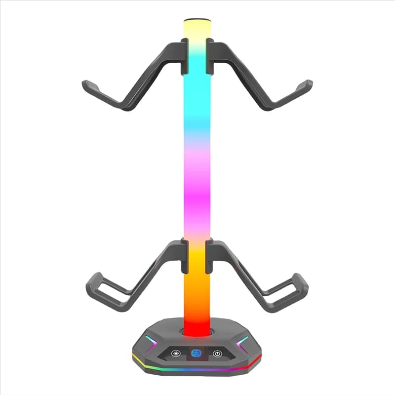 【T07A】Supporto per cuffie per supporto per gamepad PS5 Supporto per luce per cuffie per supporto per gamepad con luce per interruttore