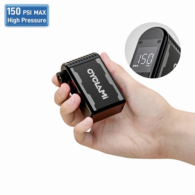 CYCLAMI A2 MAX Mini Pompa Elettrica Portatile per Bici Gonfiatore per Pneumatici Senza Fili 150PSI Max 600mAh Batteria con Schermo di Ricarica Veloce