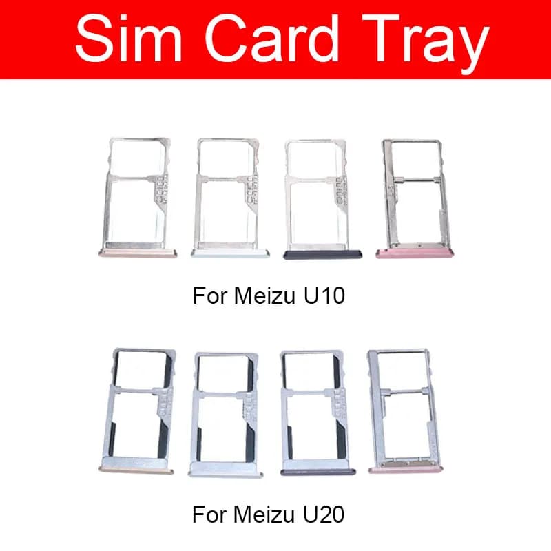 Supporto del vassoio della scheda di memoria e SIM per Meizu U10 U20 U680h U685h Parti di riparazione di ricambio per slot per lettore di schede e SIM