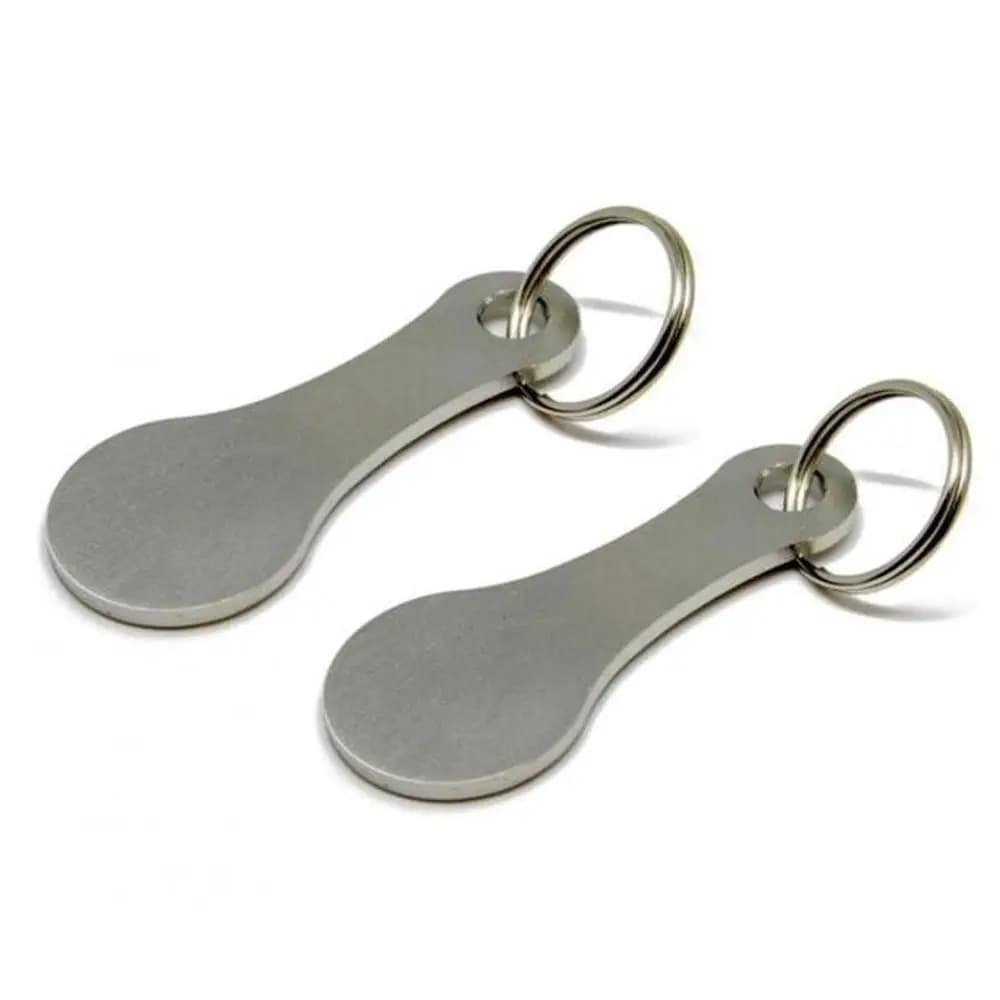 Portachiavi per Coppie in Acciaio Inossidabile, Anello Portachiavi Decorativo, Portamonete, Gettoni per Carrello della Spesa Fai-da-Te