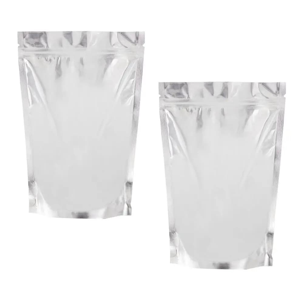 100Pcs Reclosable Sealing Bags Food Safe Standing Pouches Clear Reusable Storage Bags for Snacks Coffee Tea Dried Fruit Nuts