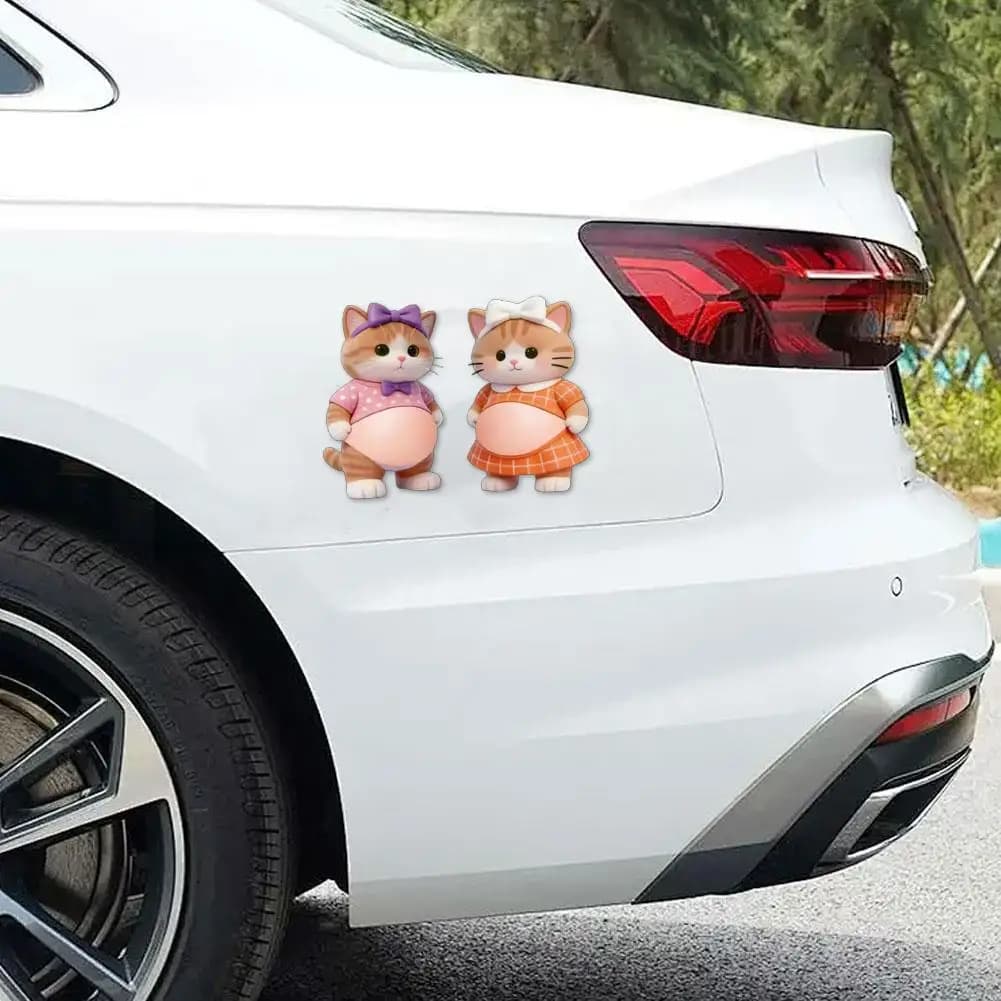 1 Pair 3D Belly Pinching Stickers Cute Puppy/Cat/Pony Sticker Sticker Pinched Stress Stickers Journal Decor Soft Relief DIY X8U6