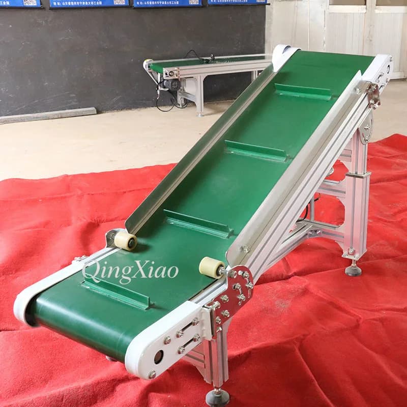 Customized Small Belt Conveyor Inclined Cargo Elevating Conveyor Equipment Belt Assembly Line Conveyor Elevator Deposit