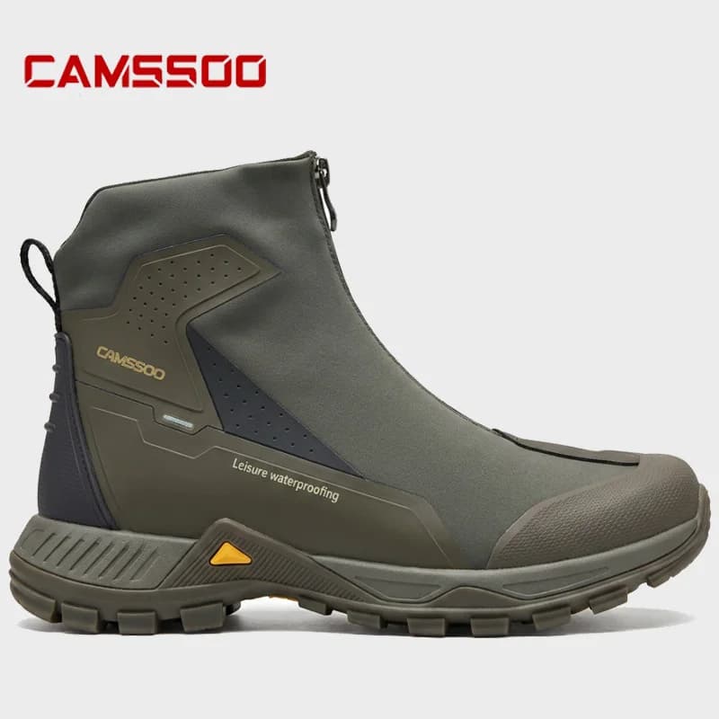 CAMSSOO Hiking Shoes Waterproof Men Winter Outdoor Sports Warm High-Top Trekking Sneakers Climbing Shoes Hunting Tactical Boots
