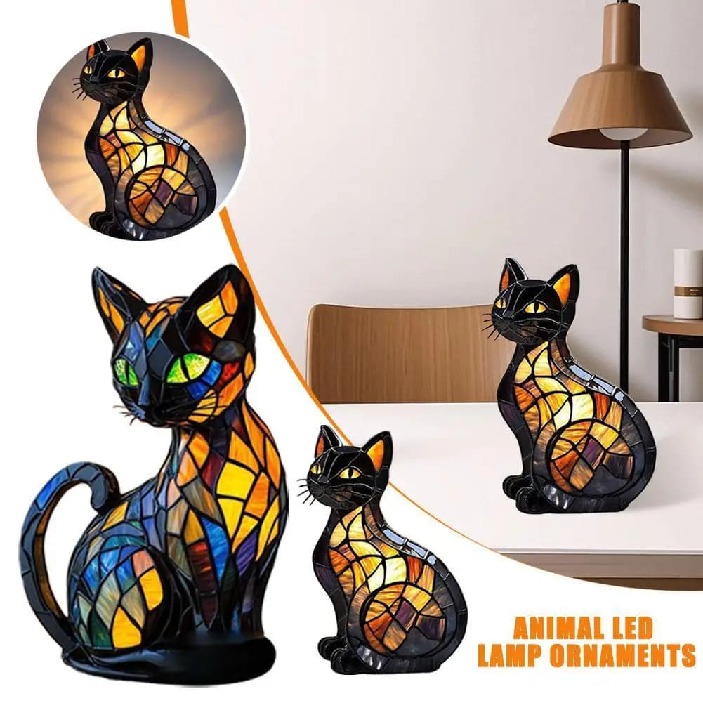 3D simpatico gatto magico colorato LED luce ornamento luce morbida e non abbagliante camera da letto studio luci d'atmosfera della stanza dei bambini
