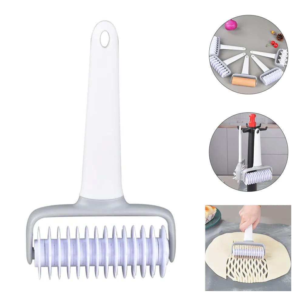Set di 2 Rulli per Impasto con Superficie Liscia in PP, Taglierina a Rete per Pizza, Utensile da Cucina per Pasticceria, Pasta Fatta in Casa e Impasto per Pizza