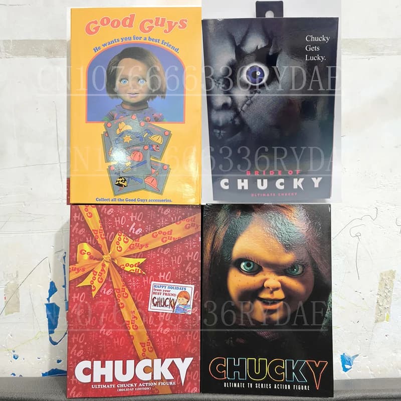 NECA Good Guys Natale Chucky Doll Gioco per bambini Sposa di Chucky Ultimate Chucky Gets Lucky Action Figure Modello Giocattoli Regalo bambola
