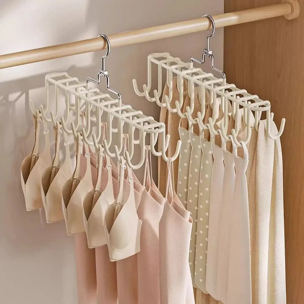 Nuovo Appendiabiti Multiplo Multifunzionale Portatile per Biancheria Intima e Gilet, Gancio Appendiabiti Salvaspazio per Armadio e Dormitorio