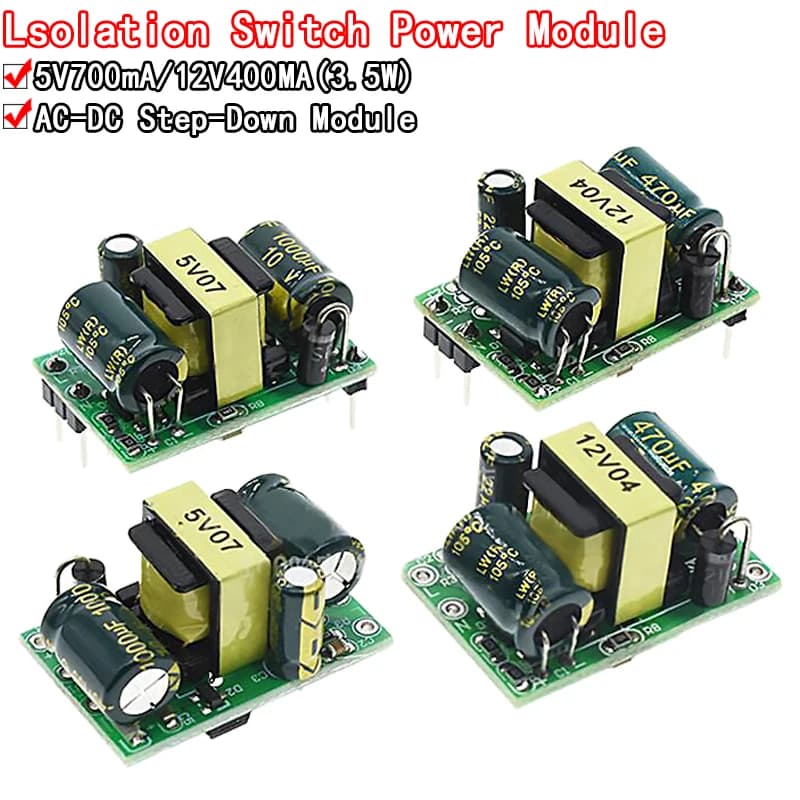 5V 700mA (3.5W) 12V 400mA 5W isolated switch power supply module for Arduino AC-DC buck step-down module 220V turn 5V