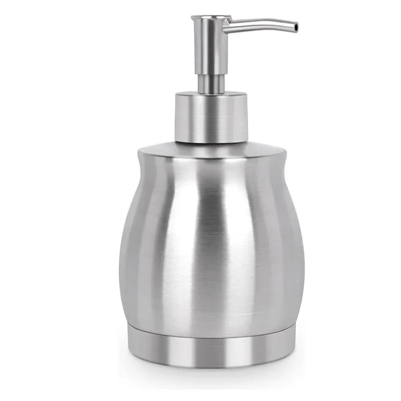 Dispenser di sapone Bottiglia e pompa per lavandino da appoggio in acciaio inossidabile adatti per cucina e bagno 390ML