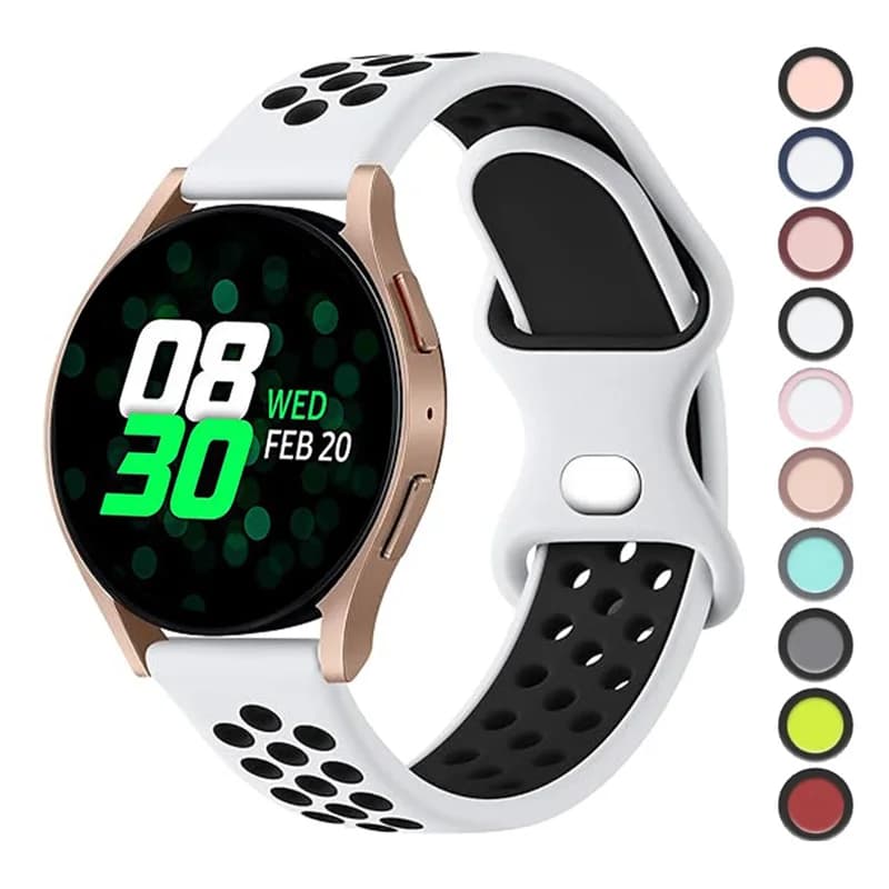 20mm Silicone Watch Strap for Samsung Galaxy Watch 6 5 4 Band 40mm 44mm/Galaxy Watch 6 Classic 43mm 47mm men's/woman bracelet 20mm