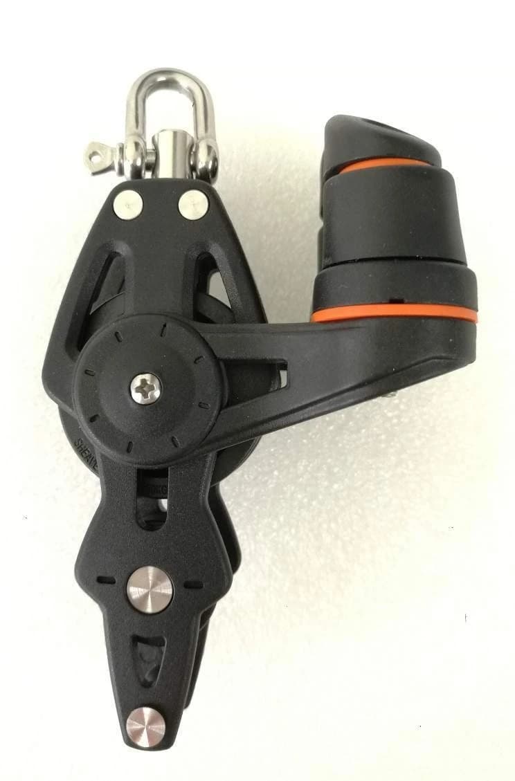 Marine Pulley Block 35mm Wheel 8mm Wire Rope Sheave with Snap Hook BP-3522F for Boat Rigging
