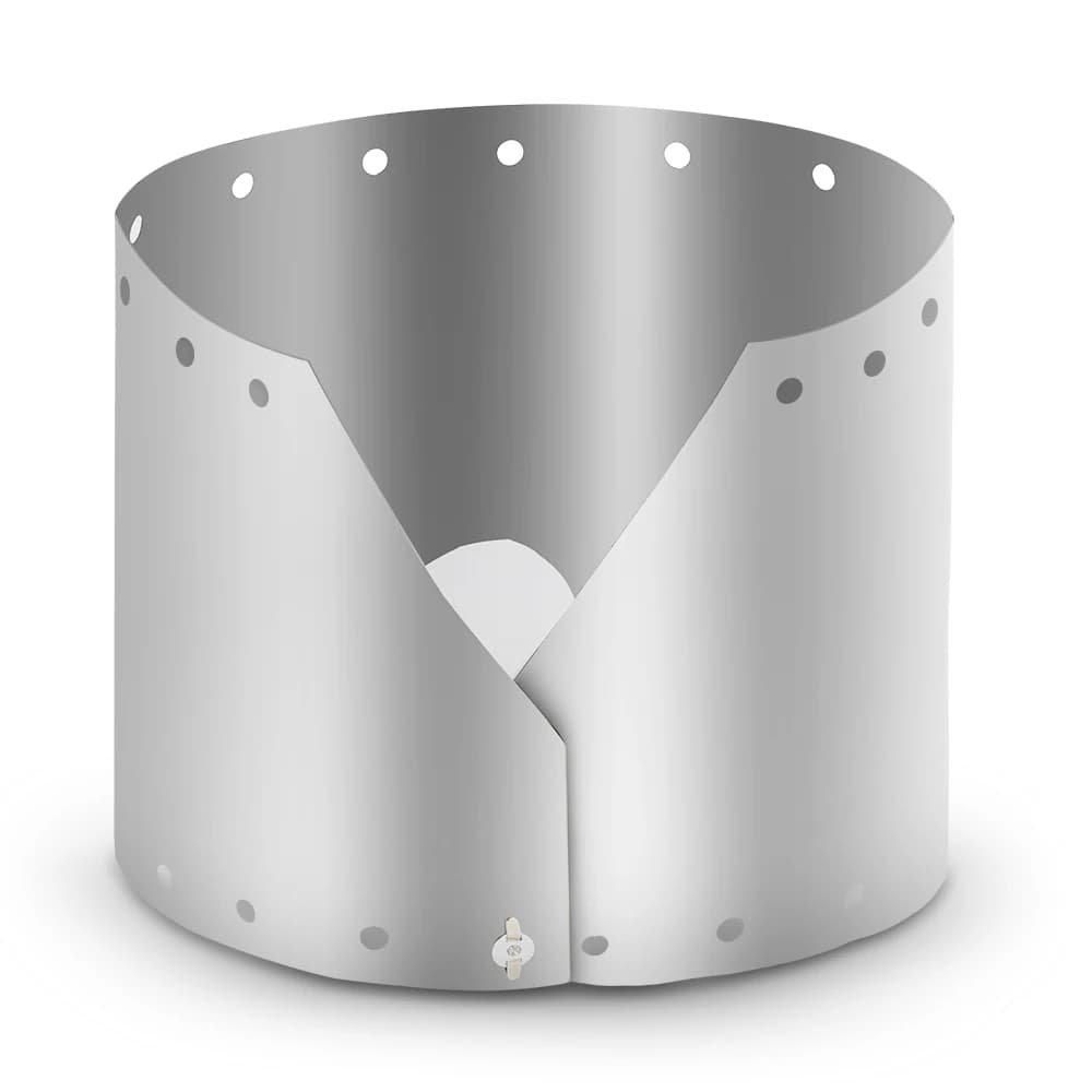 Piastra antivento per schermo antivento per fornello da campeggio esterno in titanio, altezza 15 cm 19 cm opzionale, lunghezza 60 cm, spessore 0,03 mm,
