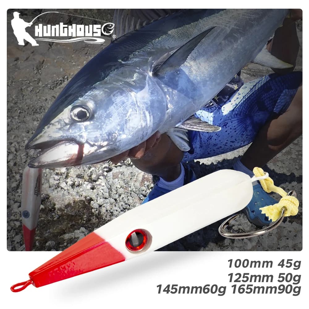 Hunthouse Matita Richiamo 100mm/45g GT Richiamo Artificiale Jackbait Affondamento Per La Pesca Alla Traina Esca Dura Per Spigola Bluefish Tonno Affrontare