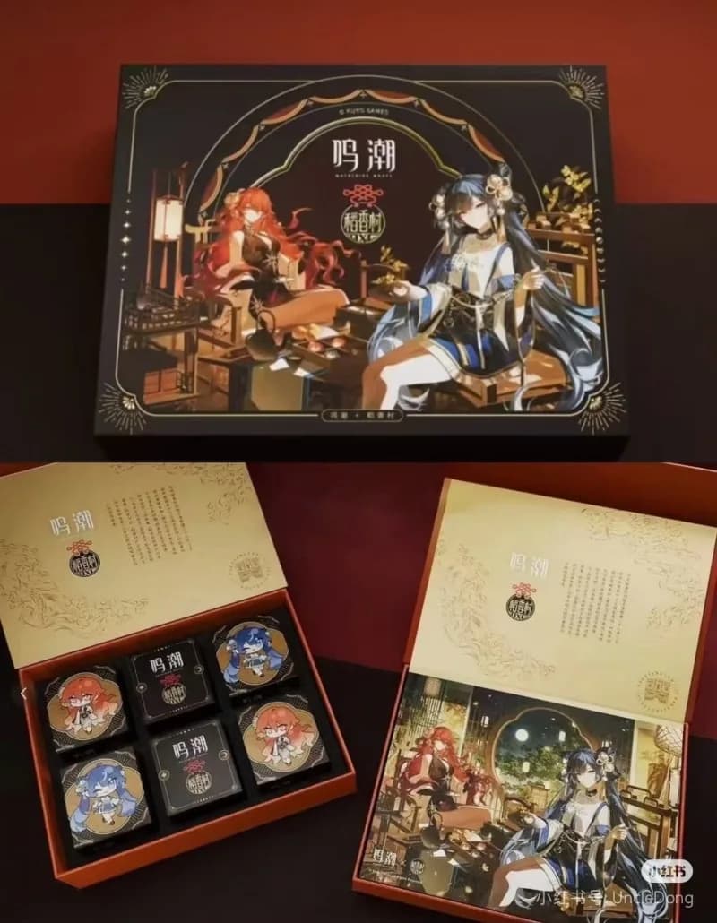 Gioco ufficiale Anime Wuthering Waves X Daoxiangcun ‌ Confezione regalo con carta distintivo DXC Cosplay AUGUSTA IUNO in magazzino