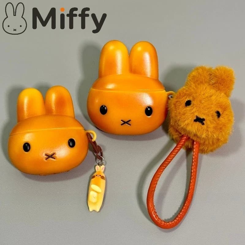 Hot Miffy Rabbit Bread Design Wireless Earbud Case Protective Cover for AirPods 4 AirPods Pro 2 3 2 1 Earphone Case kawaii 2026