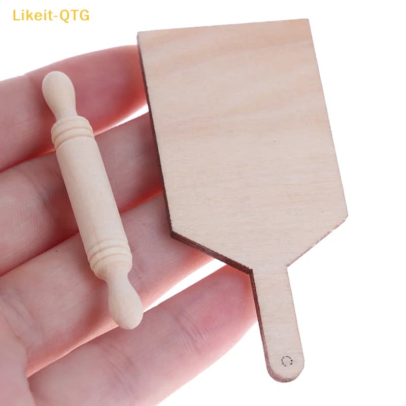 NEW Set 1:12 Miniatures for Doll House, Kitchen Accessories Set with Tagliere and Mattarello, Toys
