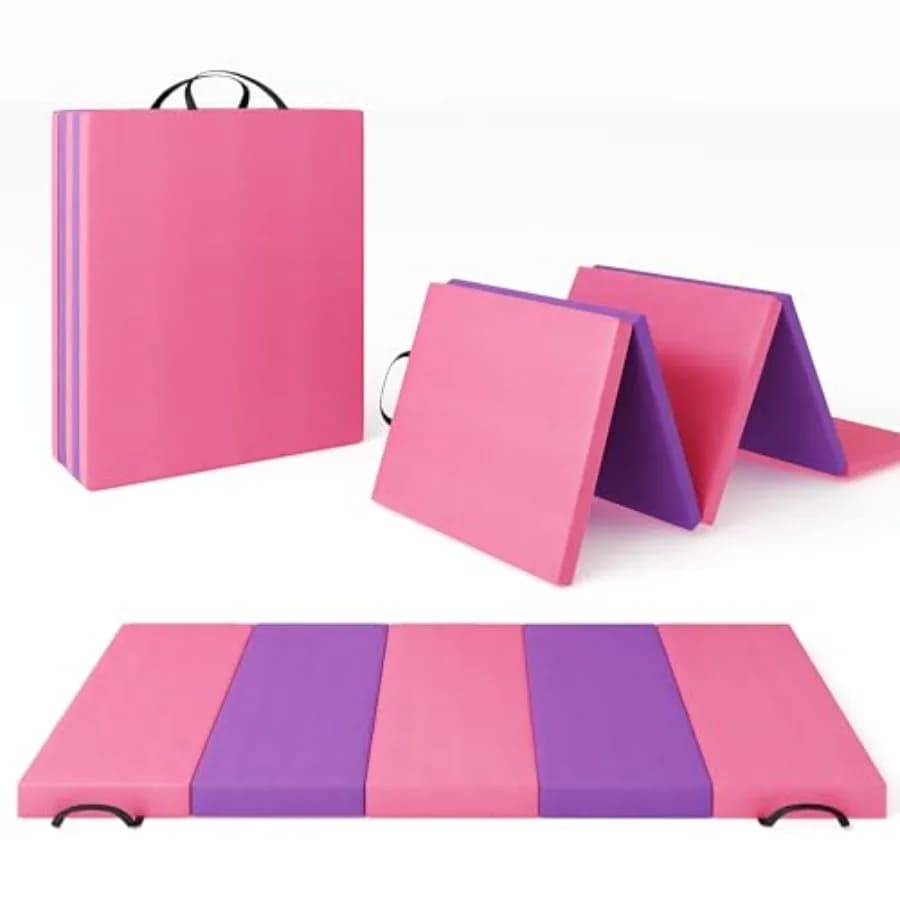 Tappetino Pieghevole per Ginnastica, Tappetini per Esercizi e Ginnastica Artistica, Tappeto Spesso Portatile per Palestra Domestica, Yoga, Pilates, Aerobica