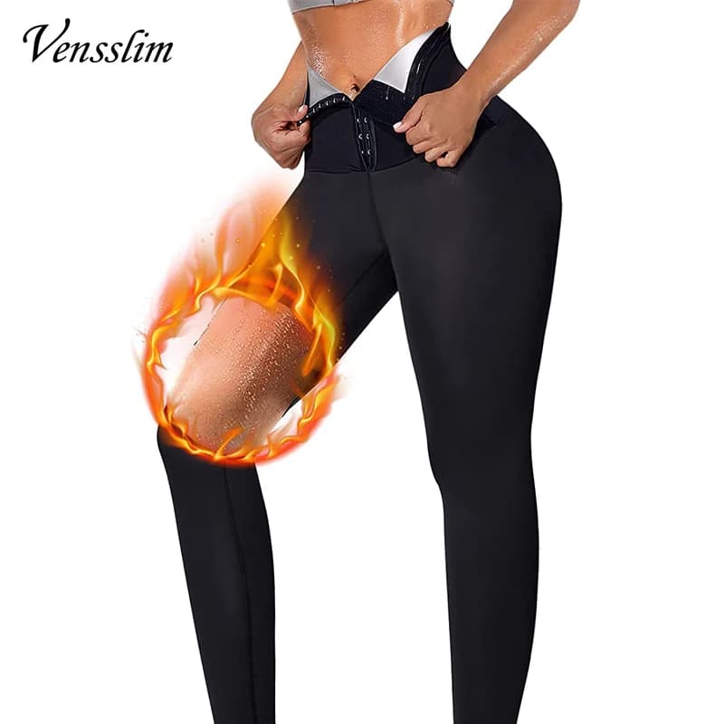 Donne sudore Sauna pantaloni Body Shaper Capri Sportswear Thermo Hot Leggings Fitness Workout Shapewear vita Trainer coscia Trimmer