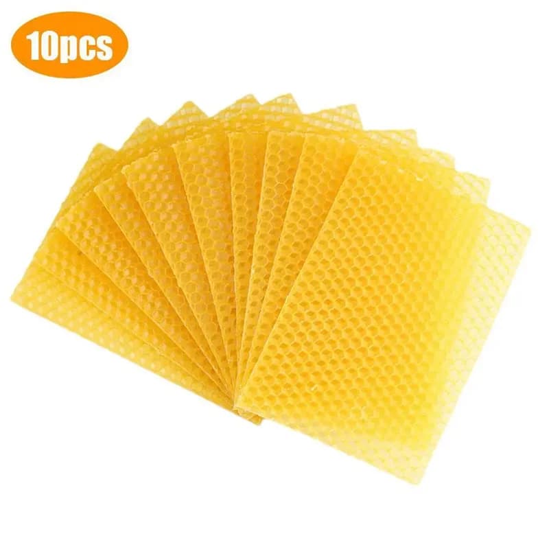 10 pezzi strumenti per l'apicoltura fogli di cera d'api creazione di candele kit fai da te artigianali candele al miele creatore di cera per api complete a nido d'ape fogli di apicoltura