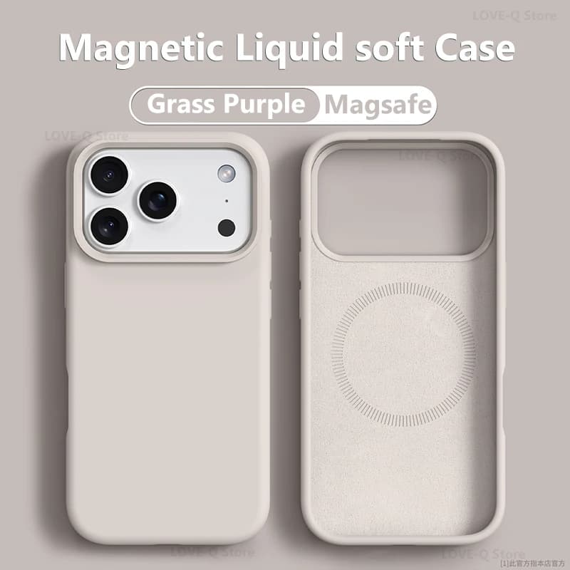 Custodia magnetica originale per telefono MagSafe per iPhone 17 16 15 14 13 12 Pro Max 16 Plus 17Pro 17 17Air Cover morbida in silicone liquido
