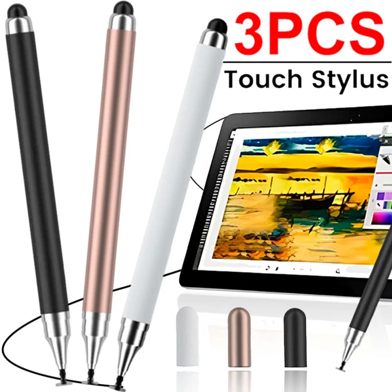 3-1 pz Tablet Telefono Mobile Universale 2 IN 1 Penna Stilo Capacitiva Penne Da Disegno per IPhone Android Tutti I Touch Screen Capacitive