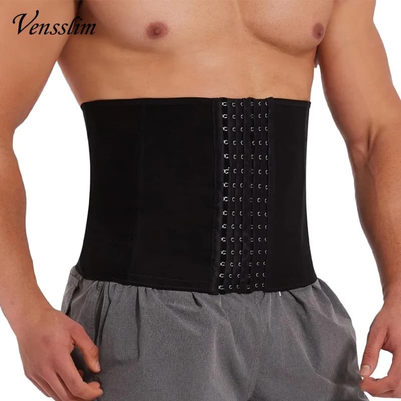 Vensslim Vita Trainer per Uomo Ganci per il Controllo della Pancia Cintura per Lo Stomaco 7 Ossa in Acciaio Cintura di Supporto per la Schiena Body Shaper Trimmer Cintura